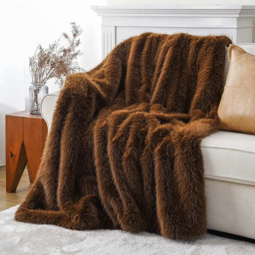 Fluffy Faux Fur Throw