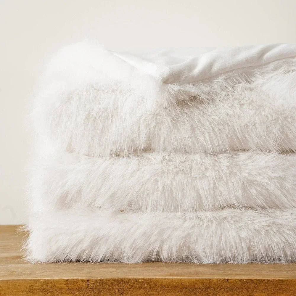 Fluffy Faux Fur Throw